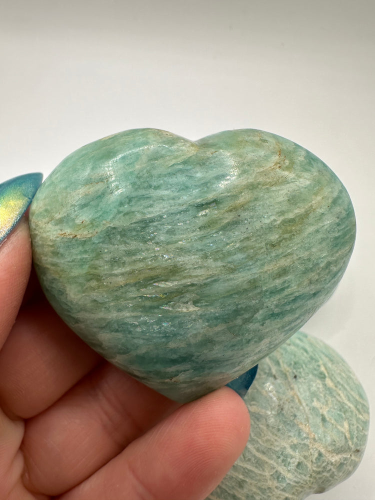 Amazonite Hearts Small