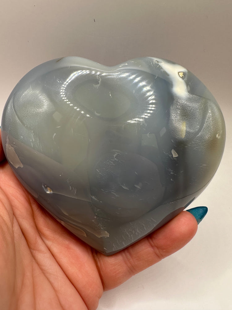 Orca Agate Hearts Large