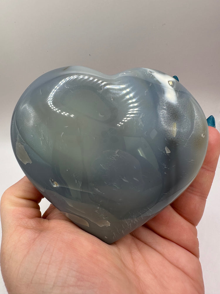 Orca Agate Hearts Large
