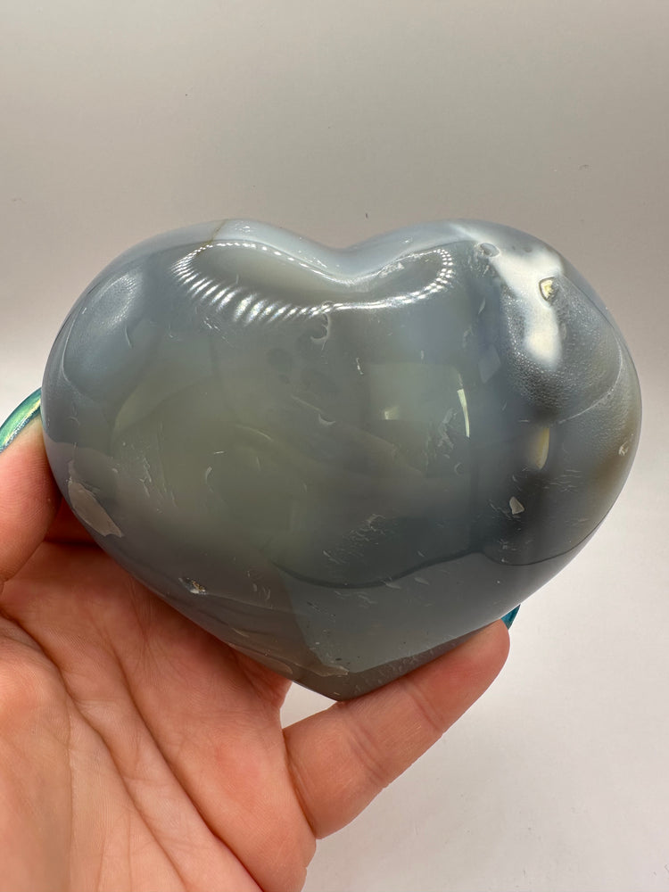Orca Agate Hearts Large