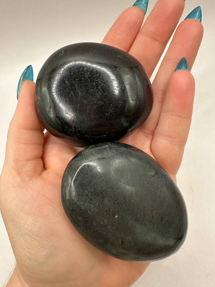Black Tourmaline Palm Stones