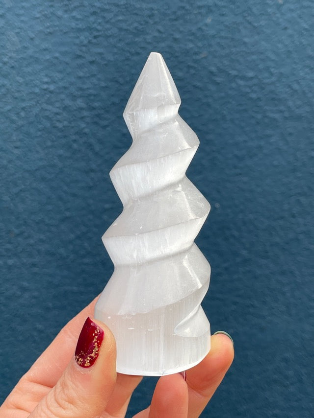 Satin Spar Selenite Spiral