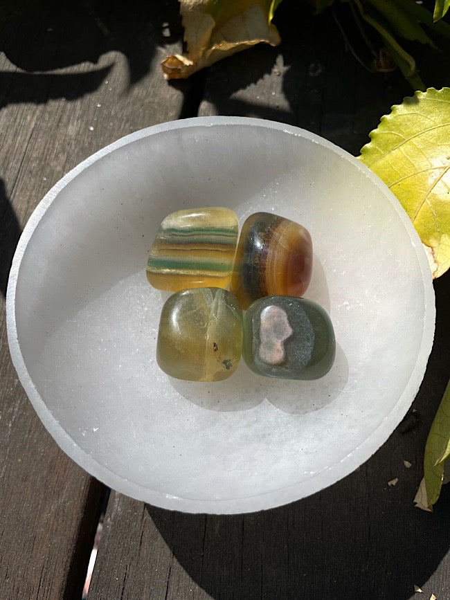 Yellow Fluorite Cube