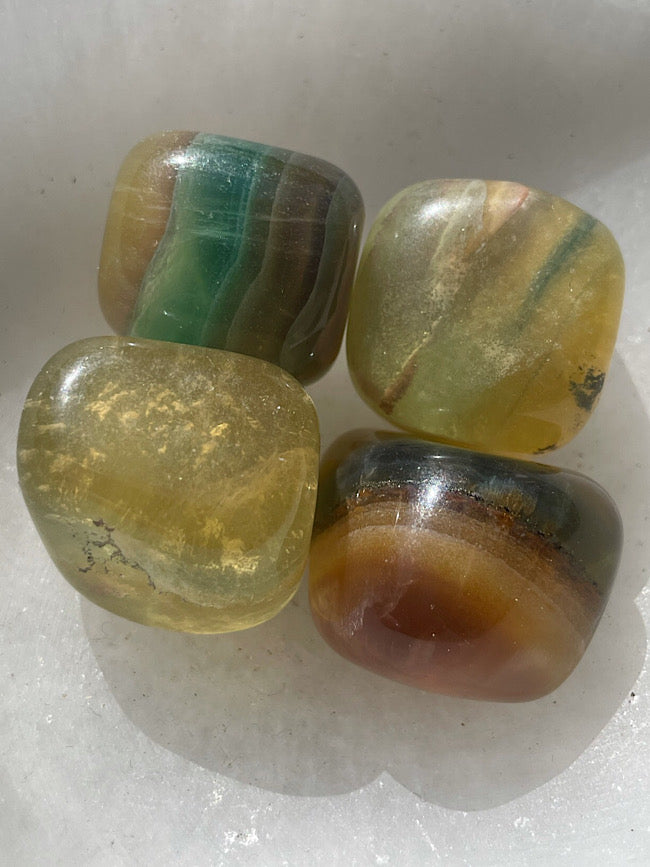 Yellow Fluorite Cube