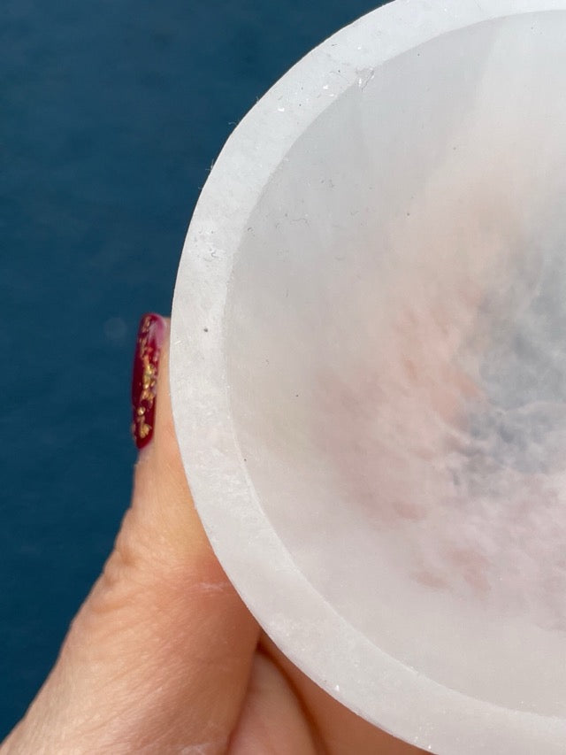 Satin Spar Selenite Small Bowl