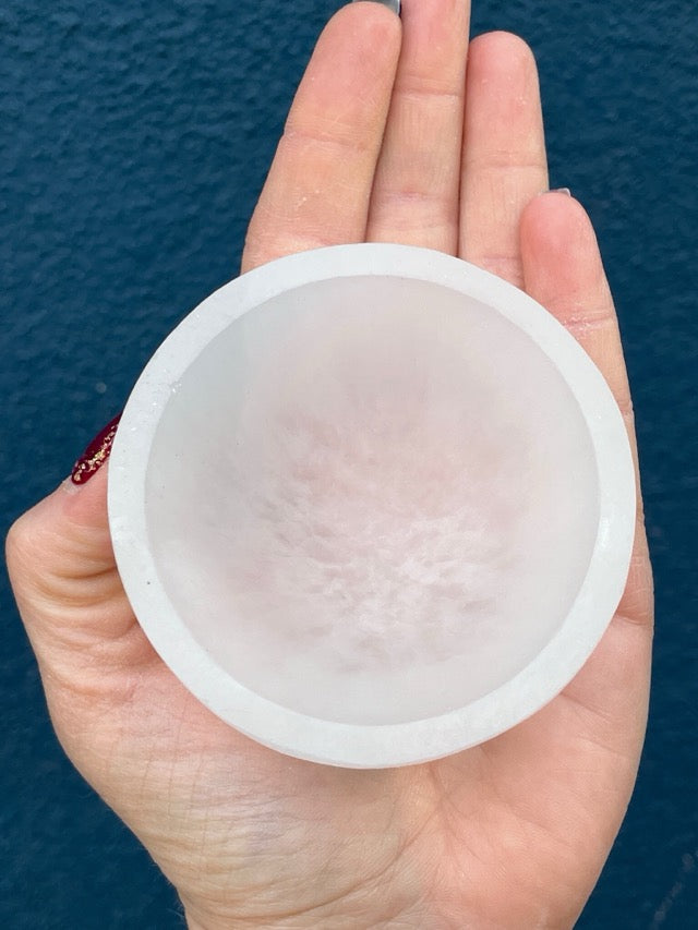 Satin Spar Selenite Small Bowl
