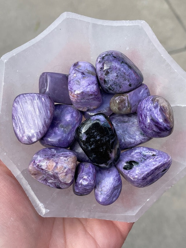 High Quality Charoite Tumbles
