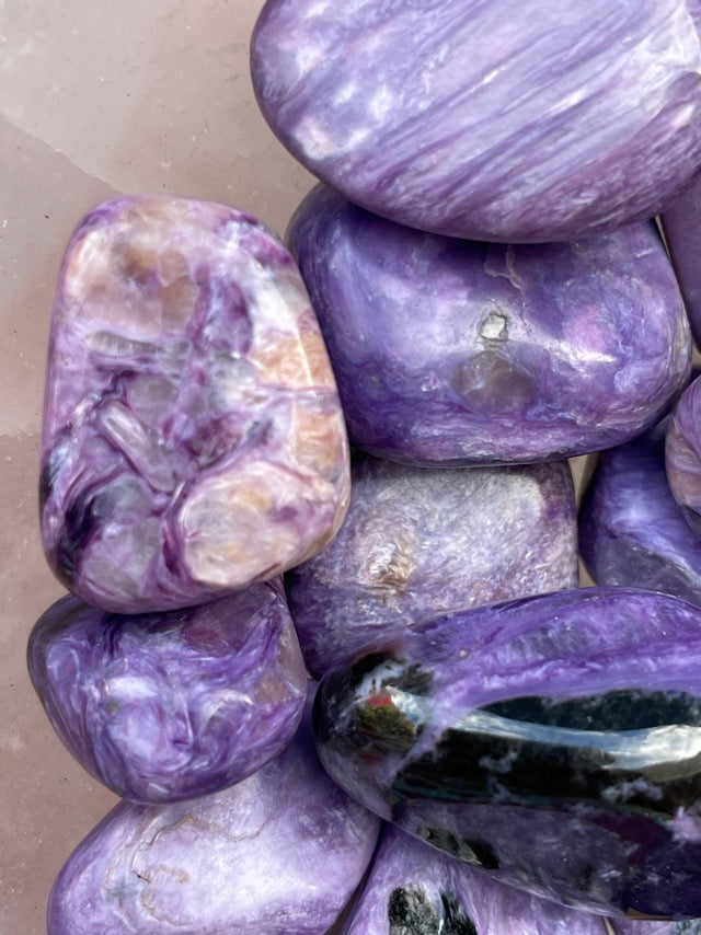 High Quality Charoite Tumbles