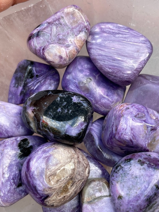 High Quality Charoite Tumbles