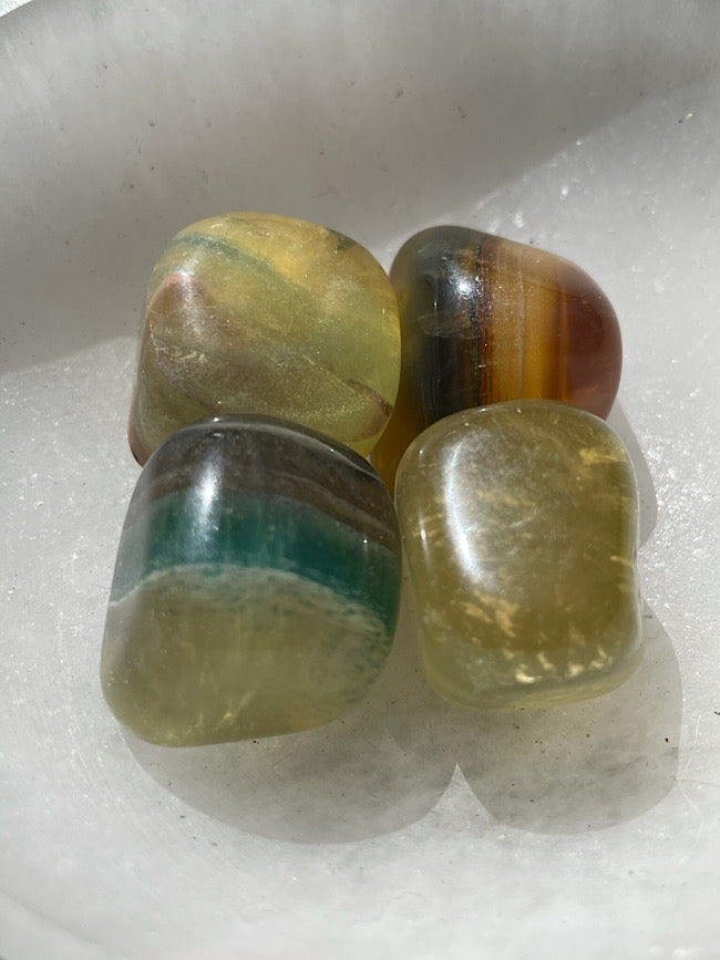 Yellow Fluorite Cube