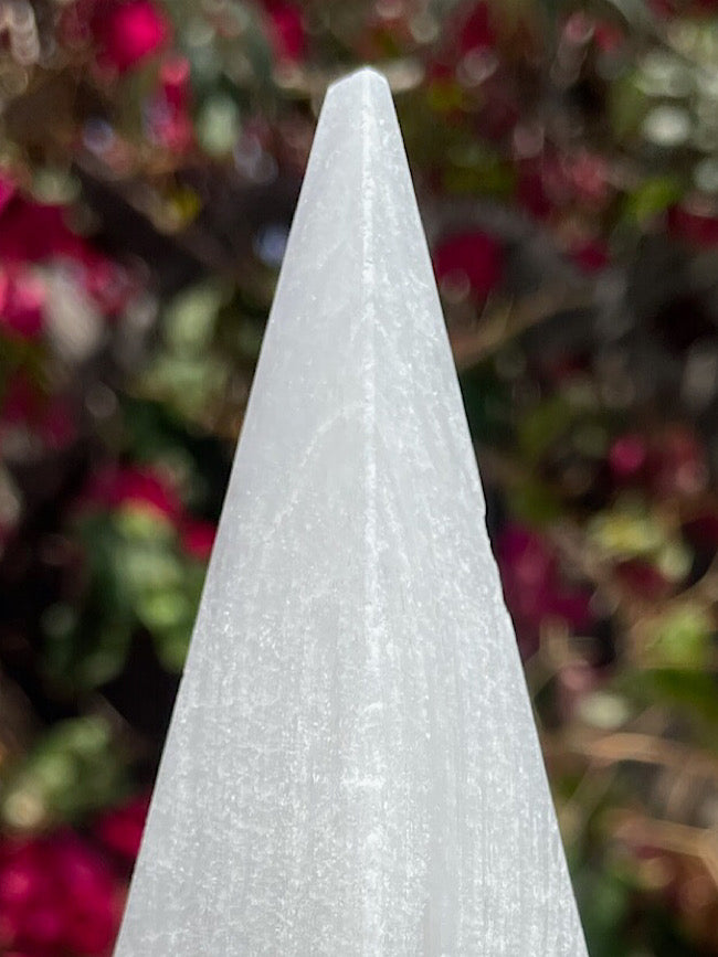 Satin Spar Selenite Pyramid