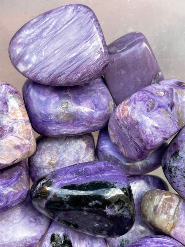 High Quality Charoite Tumbles