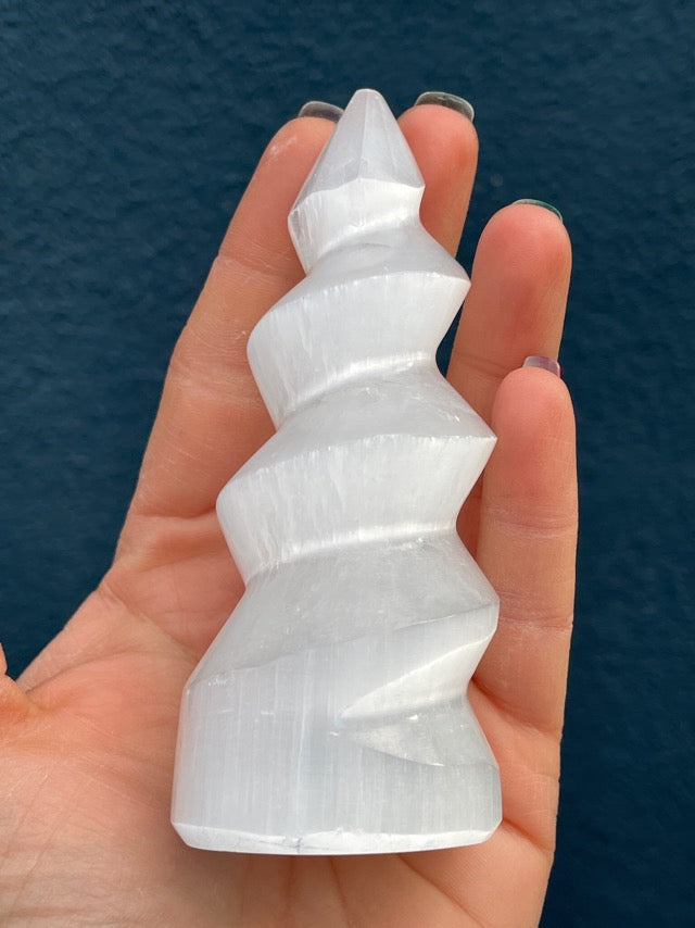 Satin Spar Selenite Spiral