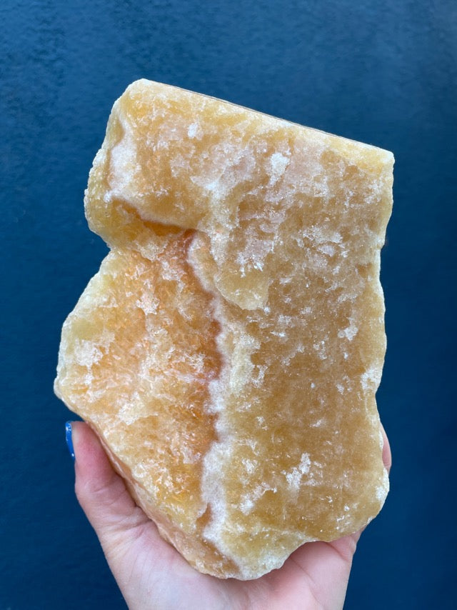 Large Orange Calcite Raw Formation