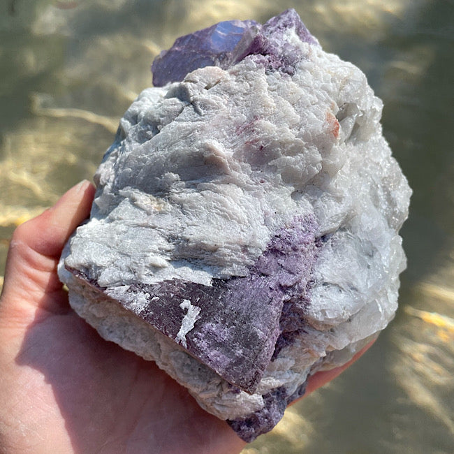 Raw Lepidolite, Quartz, and Muscovite Cluster