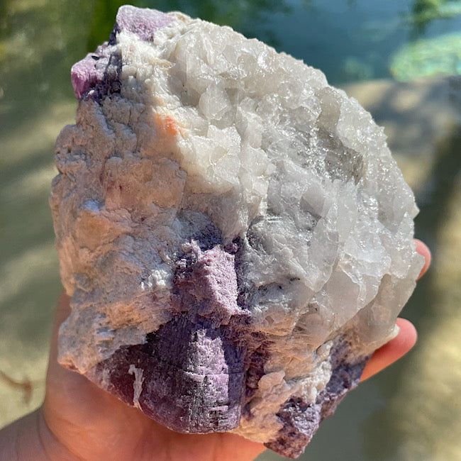 Raw Lepidolite, Quartz, and Muscovite Cluster