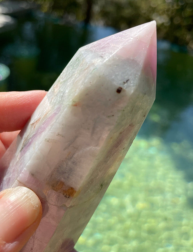 Pink & Green Kunzite Point