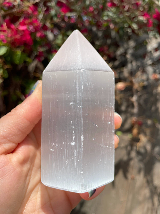 Satin Spar Selenite Point