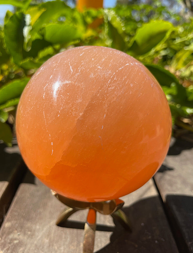 Peach Selenite XL Sphere