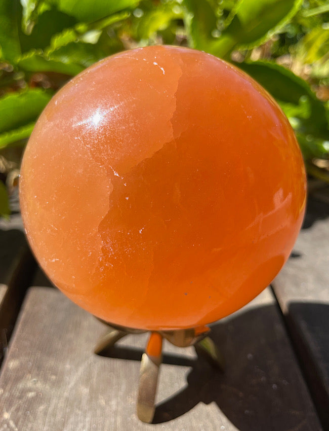 Peach Selenite XL Sphere