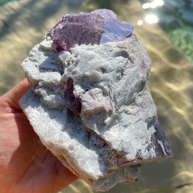 Raw Lepidolite, Quartz, and Muscovite Cluster