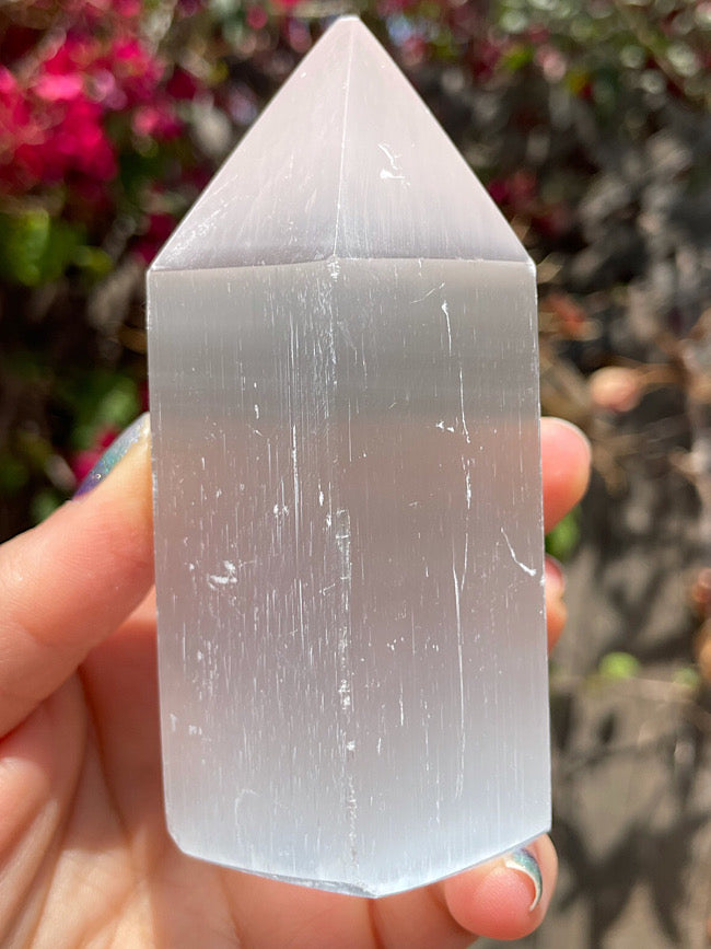 Satin Spar Selenite Point