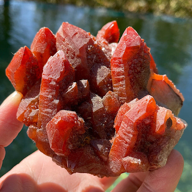 Red Quartz Cluster