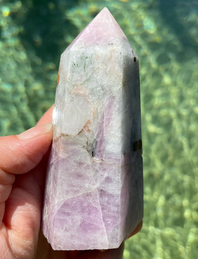 Pink & Green Kunzite Point