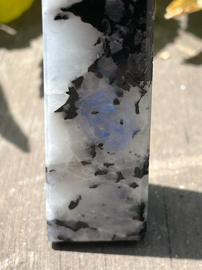 Rainbow Moonstone Point