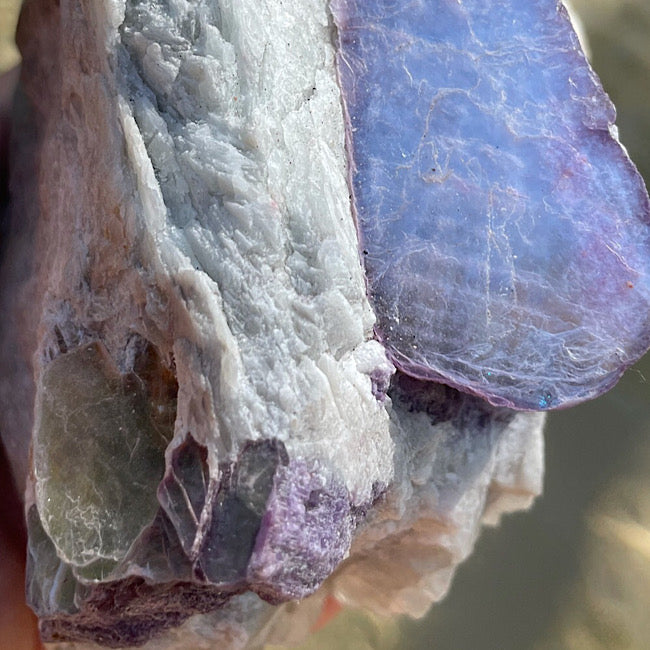 Raw Lepidolite, Quartz, and Muscovite Cluster