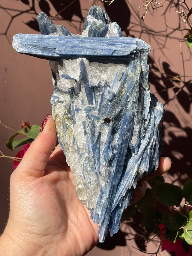 Large Blue Kyanite on Quartz Matrix