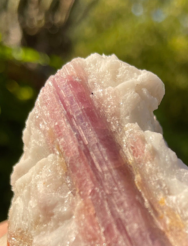 Pink Tourmaline In Quartz Matrix