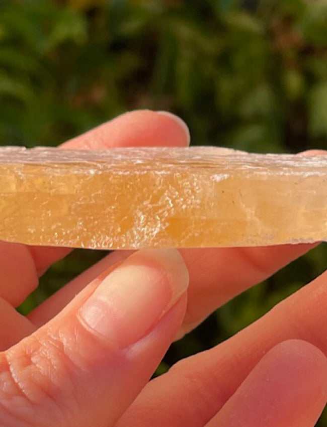 Golden Phantom Selenite Slab