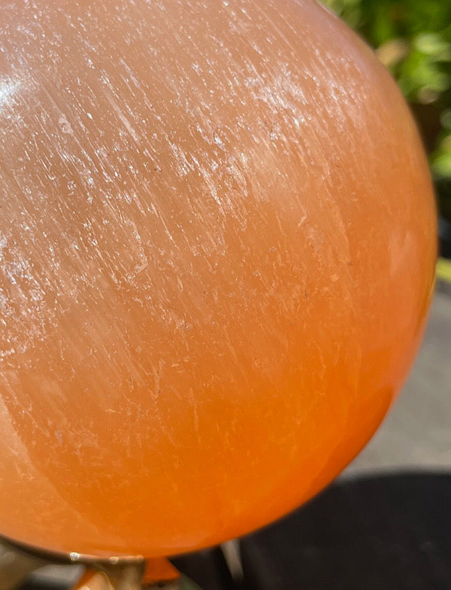 Peach Selenite XL Sphere