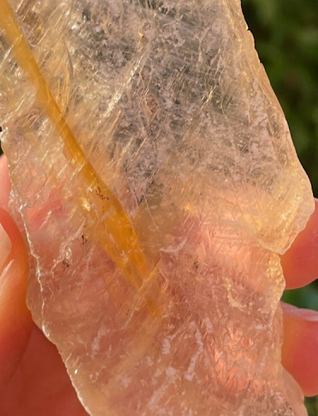 Golden Phantom Selenite Slab