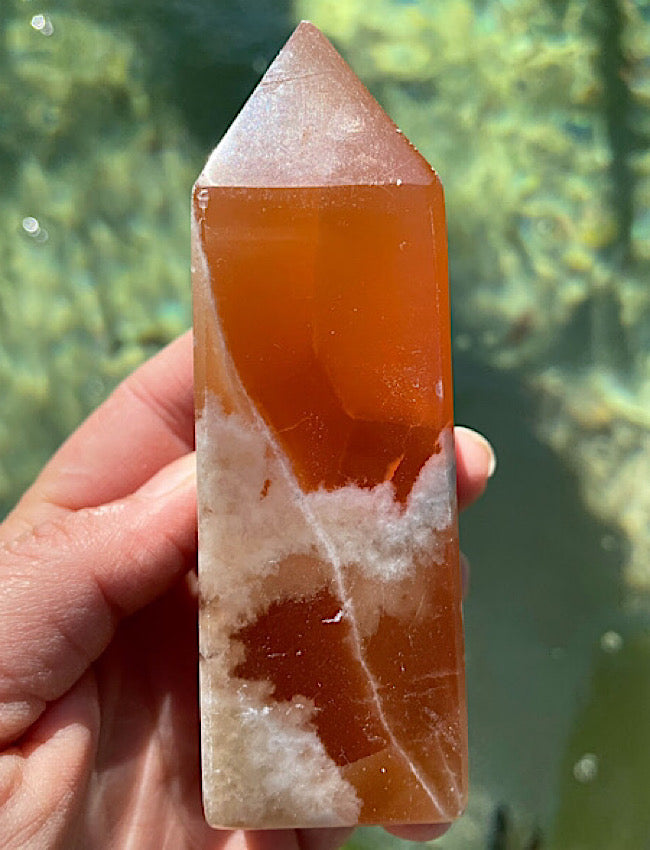 Honey Calcite Point