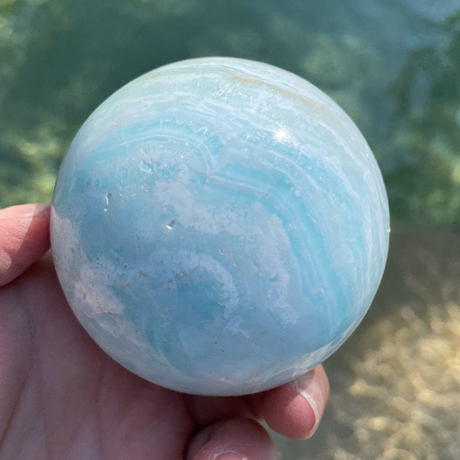 Caribbean Blue Calcite Sphere