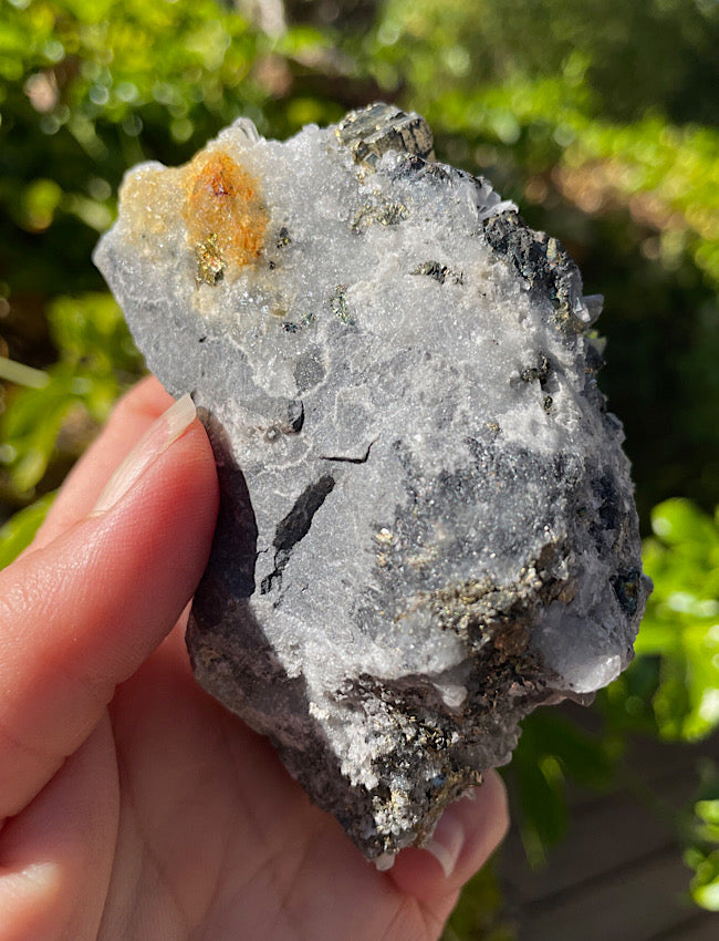 Black Tourmaline, Clear Quartz, and Pyrite Cluster