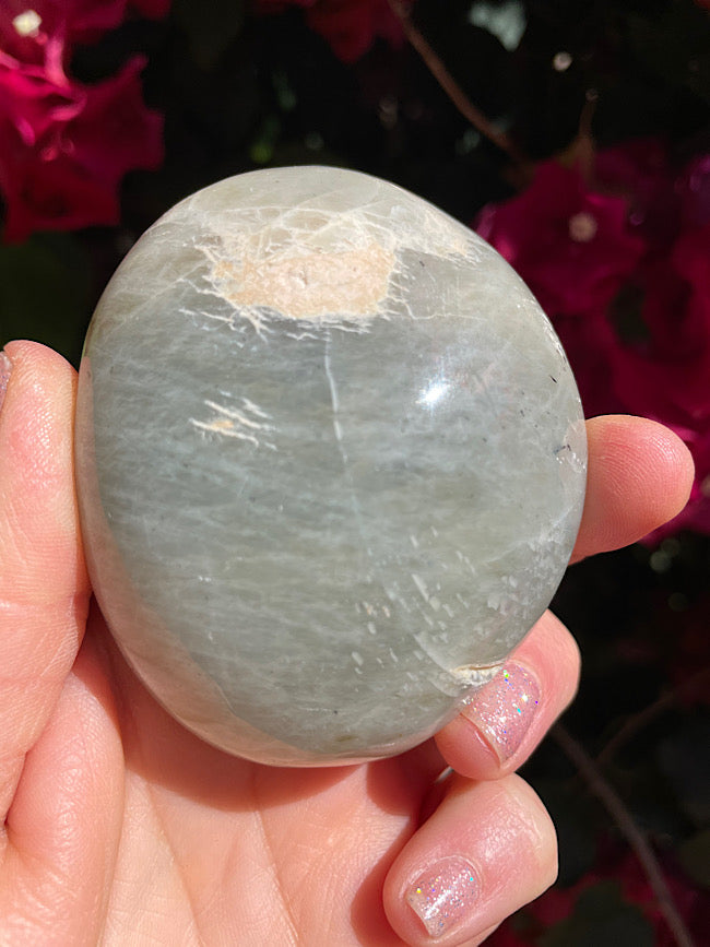 Green Moonstone Palm Stone