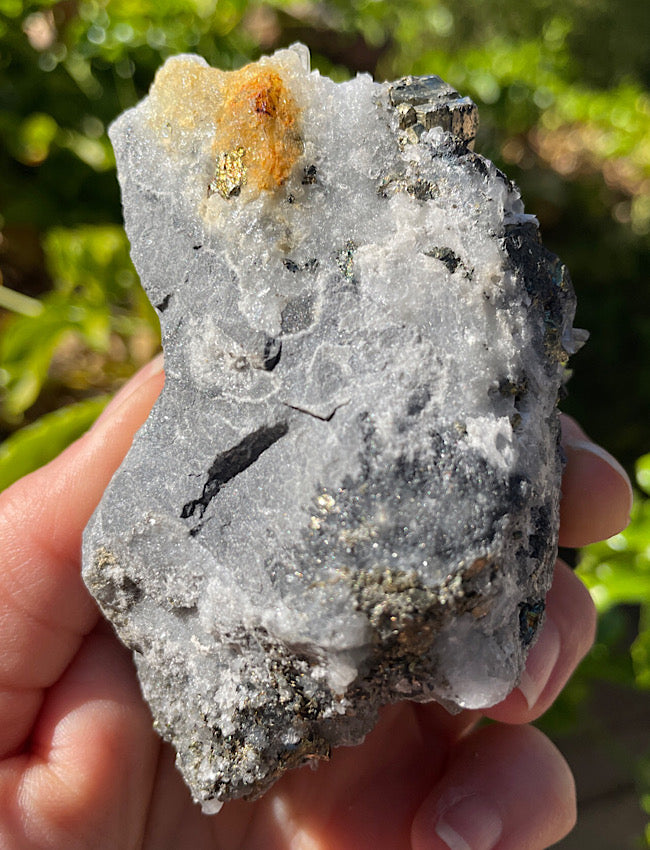 Black Tourmaline, Clear Quartz, and Pyrite Cluster