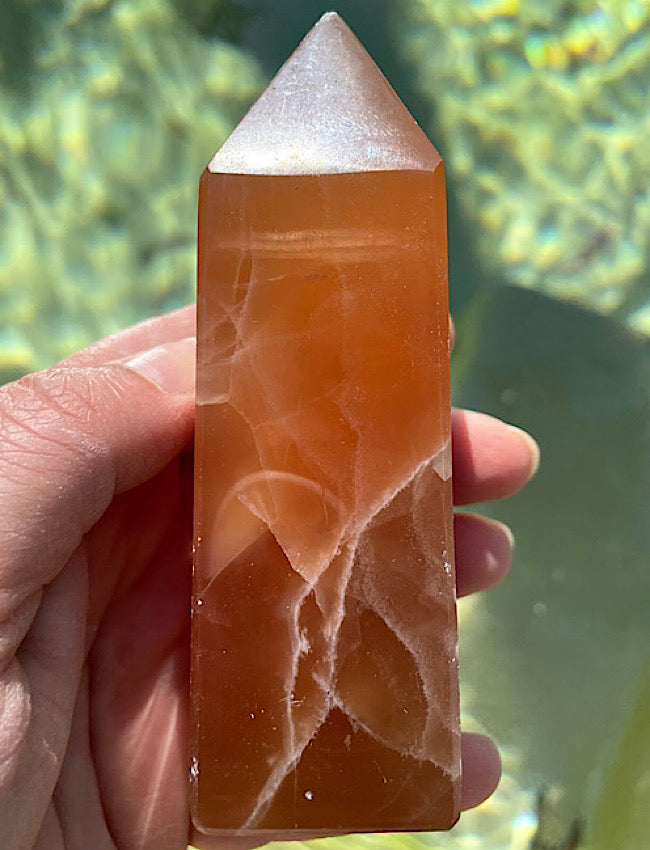 Honey Calcite Point