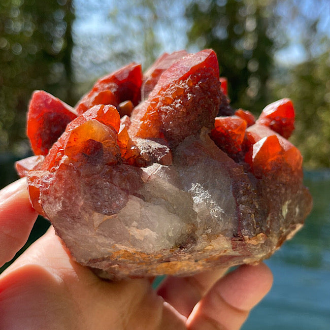 Red Quartz Cluster