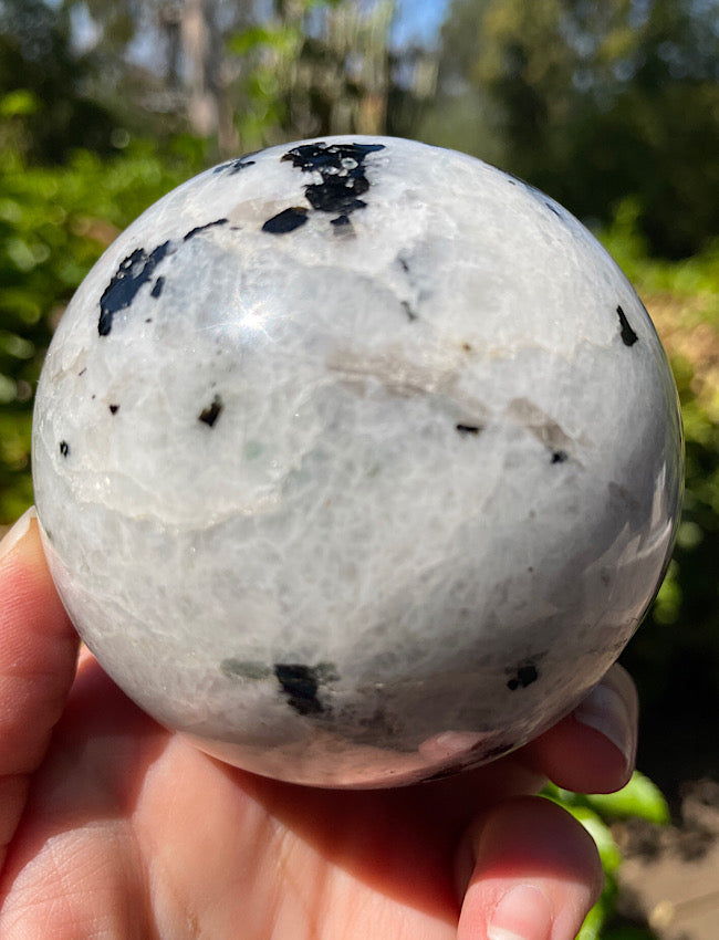 Rainbow Moonstone “White Labradorite” Sphere