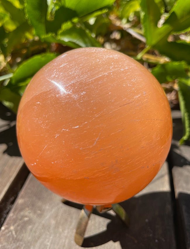 Peach Selenite XL Sphere