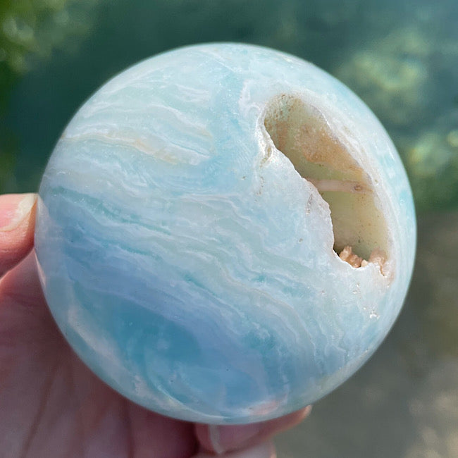 Caribbean Blue Calcite Sphere