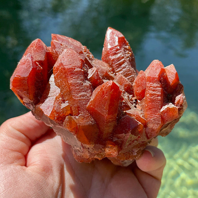 Red Quartz Cluster