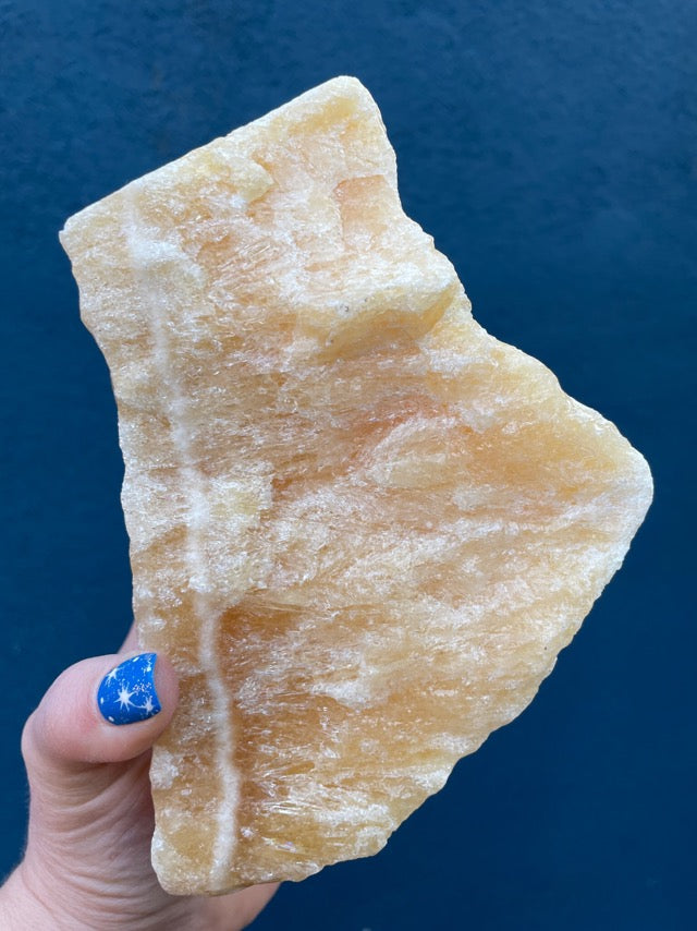 Large Orange Calcite Raw Formation