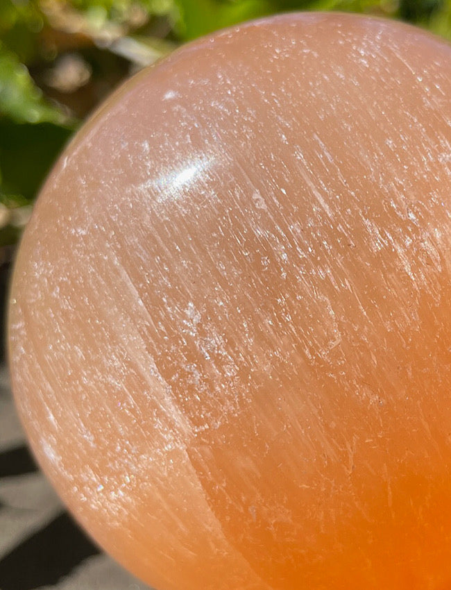 Peach Selenite XL Sphere