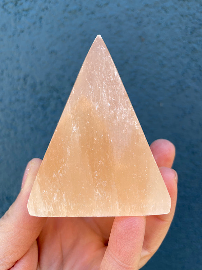 Peach Selenite Pyramid