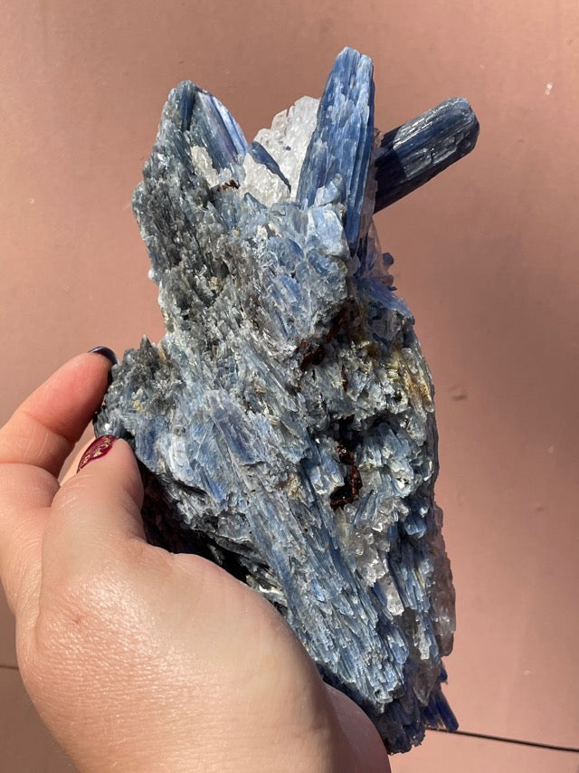 Large Blue Kyanite on Quartz Matrix